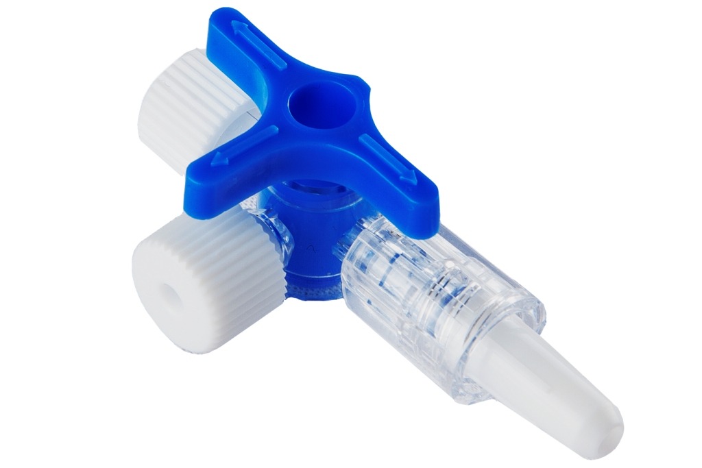 Disposable medical 3-way stop cock sterile trade mark IGAR